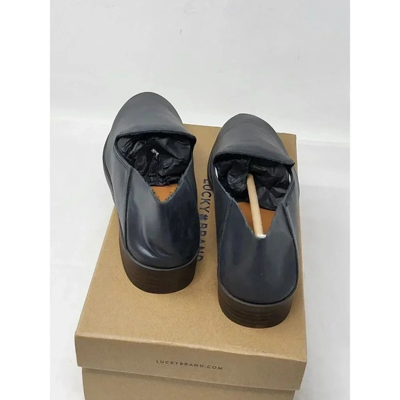 Lucky Brand Cahill Black Saratoga Leather Loafers size 9M - Picture 6 of 7
